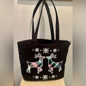 Vera Bradley, Quilted, Nordic, embroidered, deer tote bag. 7